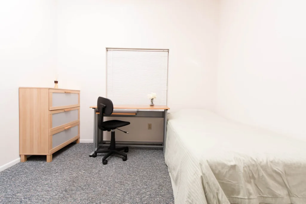 Bedroom at Campus Oaks Apartments, photo 1 of 5